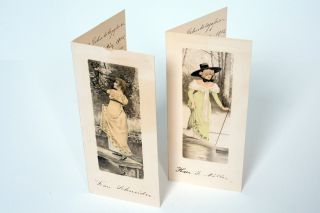 Zwei Sehr Schöne Einladungskarten Zur Geburtstagsfeier - 1902 - Rar Bild