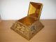 Schöne Große Goldene Pyramide - Schmuckkasten - Ägypten Fans - 18x18 Cm Grund Antike Bild 2