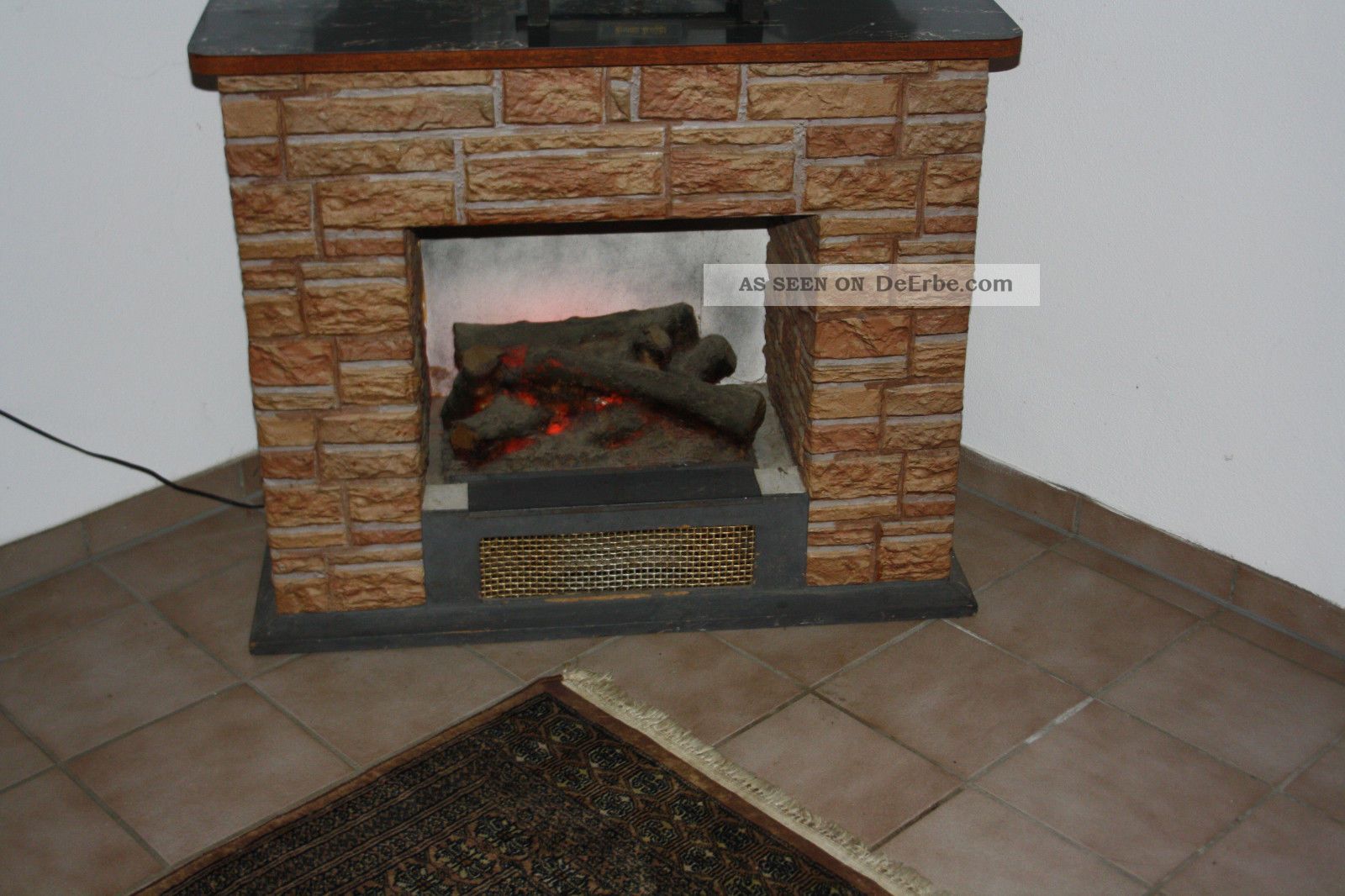 Rare Elektrokamin Kamin Steinoptik Beleuchtung Selten