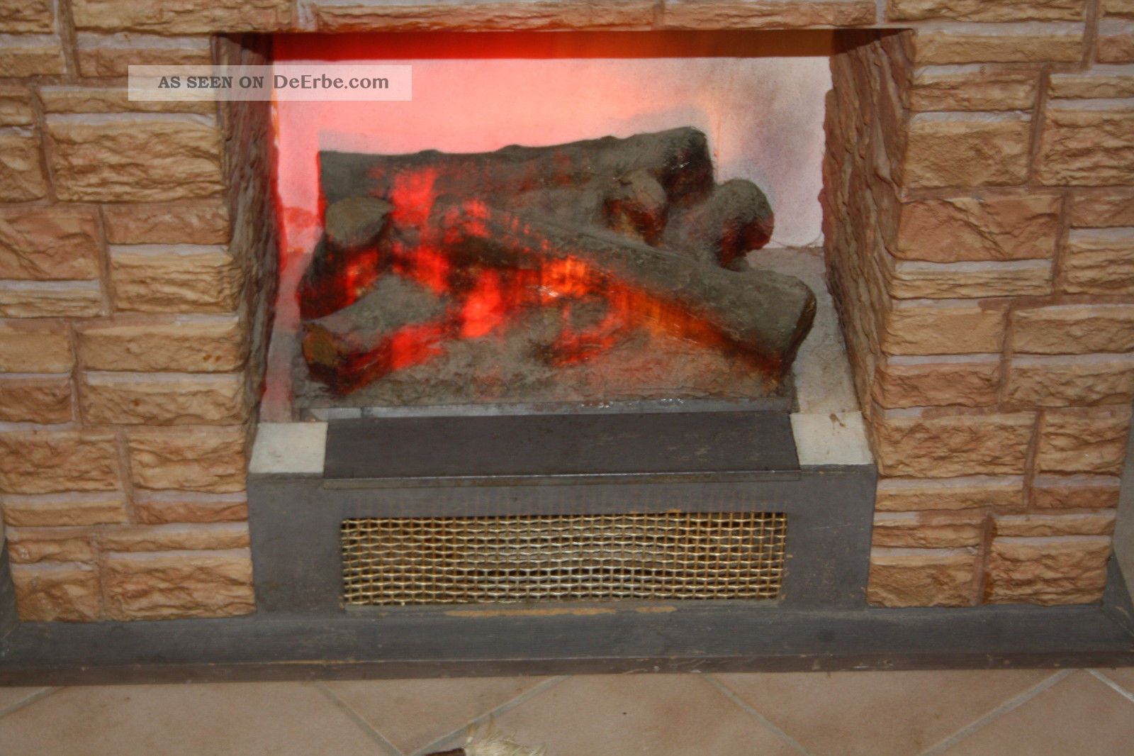Rare Elektrokamin Kamin Steinoptik Beleuchtung Selten