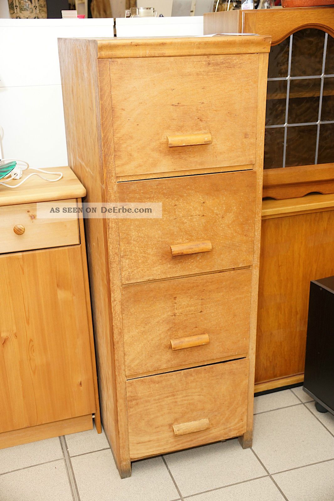 Antiker Aktenschrank Schubladenschrank Büroschrank Schrank Art Deco Um 1920