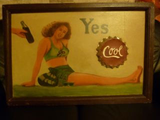 Orig.  Ölgemälde Ca.  30 - 40 Jahre,  Werbung Coca Cola Bild