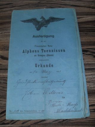 Historisches Dokument / Notarielle Urkunde 1921 - (nr.  6) Bild