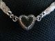 Halskette Mit Herz,  Sterling - Silber,  60ziger Jahre Ketten Bild 1