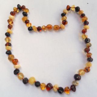 Amber Echter Natur Bernstein Multicolor Necklace Kette 42cm/ 11,  0g Bild
