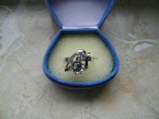 Traumhaft Schöne Ring 925 Silber Mit 2 St.  Bergkristal Bild