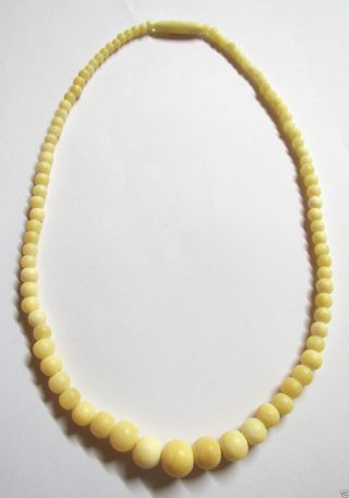 Edles Art Déco Bein/ Horn Kugel Collier Kette Bone Necklace Ca.  42 Cm,  15g 象牙項鍊 Bild