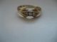 Damen Ring Mit 3 Stück Diamanten Aus Echtem Gold 14 K (0.  585) Ringe Bild 1