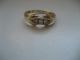 Damen Ring Mit 3 Stück Diamanten Aus Echtem Gold 14 K (0.  585) Ringe Bild 2