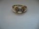 Damen Ring Mit 3 Stück Diamanten Aus Echtem Gold 14 K (0.  585) Ringe Bild 3