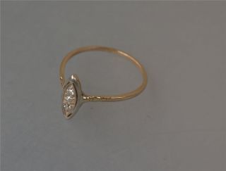 Jugendstil Ring 585 Gelbgold Mit Diamanten (2576) Bild