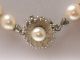 Jugendstil 0,  7 Cm Echte Perlen Kette Collier Perlenkette 585er Weißgold Schmuck nach Epochen Bild 2