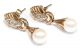 Schöne Vintage Ohrhänger Aus 333er Gold,  Perlen & Diamanten,  Perle Ohrringe Schmuck & Accessoires Bild 1