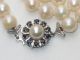 Jugendstil 0,  7 Cm Echte Perlen Saphir Kette Collier Perlenkette 585er Weißgold Schmuck nach Epochen Bild 3