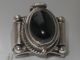 Jugendstil Silber Ring Giftring Onyx Design Massiv 14,  4 Gr. Schmuck nach Epochen Bild 1