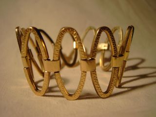 Erbstück: Breites Zeitlos Elegantes Glieder - Armband - DoublÉ - Vergoldet - Edel Bild