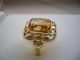Traumhafter Art Deco Gold Ring Mit Goldtopas 14k 585 Goldring Mit Topaz Schmuck nach Epochen Bild 2