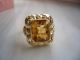 Traumhafter Art Deco Gold Ring Mit Goldtopas 14k 585 Goldring Mit Topaz Schmuck nach Epochen Bild 7