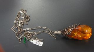 Traumhaft Schöner Kettenanhänger Mit Kette 80 Cm 838/925 Silber Pendant Necklace Bild