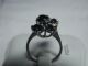 Art_deco 835er Silber Ring 4x Saphire 4x Zirkonia Design Schmuck nach Epochen Bild 2