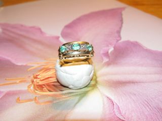 Antiker Smaragd - Brillant - Ring Aus Nachlass Gelbgold 585 Bild