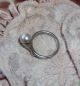 Vintage Design Ring,  Echte Weiße Perle,  Sterling 925 Silber,  18mm Ringe Bild 2