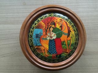 Wunderschöne Handbemalte Schatulle Aus Holz Russische - Ukrainische Kunst Signiert Bild