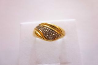 Exclusiver Dekorativer Alter Ring Gold 585 Mit Leichter Verzierung Und Brillant Bild