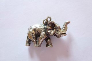 Edler Seltener Alter/antiker Anhänger Silber Figürlich Charivari Elefant Variant Bild
