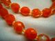 Lange Perlenkette Orange 2 - Farbige Perlen - - Glaskette Top Mit Schliff - Ketten Bild 1