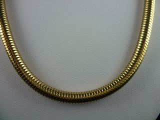 Vintage 24k Vergoldet Schöne Antike Halskette - Schlangenkette - Bild