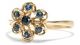 Eine Blüte Aus Saphiren Gold Ring Mit Feinem Saphir Besatz,  585 Gold Um 1960 Ringe Bild 2