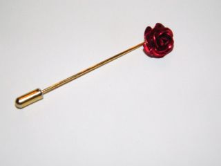 Schöne Vintage Hutnadel Krawattennadel Rosenblüte Satiniert Bild