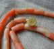 Korallen Kette Halskette Collier Mit Magnetschließe Silber Ag 925 Patent Langer Ketten Bild 2