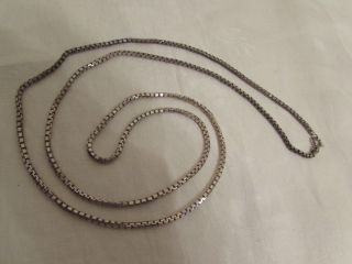 Lange Venezianer Kette Silber 835 Silberkette Halskette 89 Cm Antik Bild