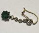 Ohrringe Hänger 1 Ct Solitär Altschliff Diamant - Smaragd Art Deco Antik Gold 585 Schmuck & Accessoires Bild 7