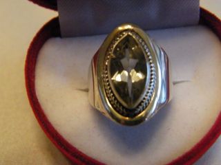 Erbstück Wunderschöner Grüner Amethyst Ring,  925 Silber Bild