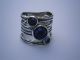 Auffälliger 925 Silber Designer Ring Mit Amethysten,  Rg 18,  6 Mm Ringe Bild 1