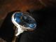 Bezaubernder Art Deco Ring Mit Aquamarin Stein Oval 935er Silber Signiert Rg 56 Schmuck nach Epochen Bild 2