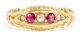 Victorian Um 1900: Rubine & Perlen Auf 750 Gold Ring Rubin / 18k Ruby Pearl Schmuck nach Epochen Bild 1