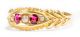 Victorian Um 1900: Rubine & Perlen Auf 750 Gold Ring Rubin / 18k Ruby Pearl Schmuck nach Epochen Bild 2