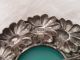 Antik Brosche Rund 800 Silber Blumen Margeriten Chalcedon Grün Poliert Um 1900 Broschen Bild 4