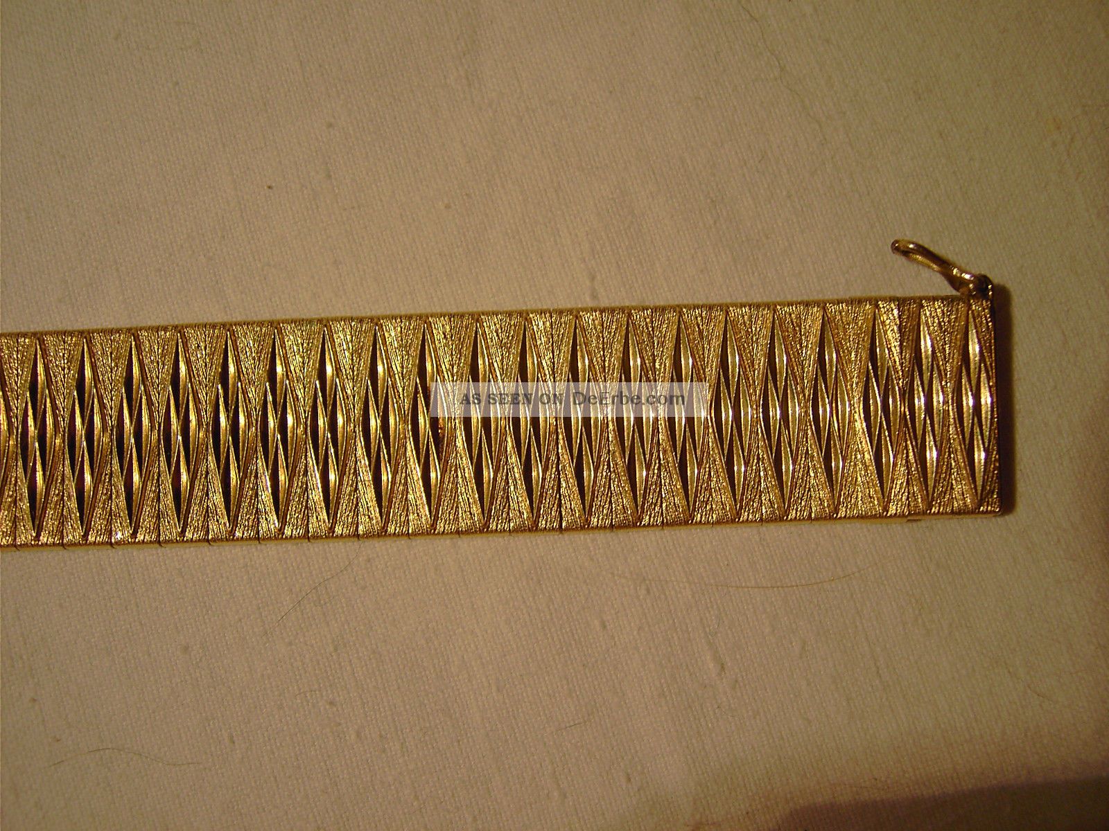 Altes Erbstuck Breites Elegantes Armband Vergoldet Amerikaner Edel