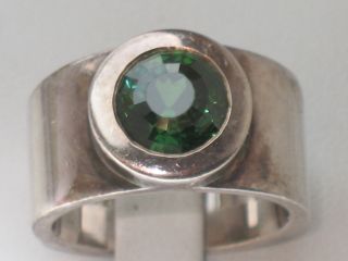 Art - Deco Silber Ring Turmalin Design Meister Ubs Massiv Bild