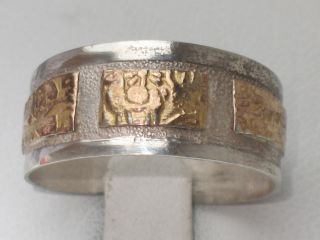 Jugendstil Silber 750er Gold Ring Design Bild
