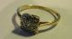 Ring Platin Gold Victorianischer Verlobungsring Art Deco 9 Diamanten,  18 Kt Schmuck nach Epochen Bild 3