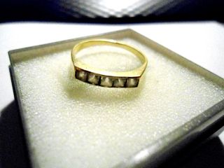 - - 333er Gold Ring - - Mit 5 Edelsteinen - Echt Gold 2 G Bild