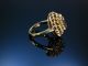 Grosser Ring Granat Naturperlen Gold 375 Perlenring London Um 1971 Granatring Ringe Bild 1