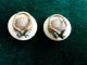 Ein Paar Sehr Schöne Antike Ohrclips Ohrringe Aus Bein Zeitlos Bouton Form Schmuck & Accessoires Bild 1