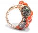Ein Fisch Großer Gold Ring Mit Koralle,  Diamanten & Smaragd Rotgold Diamant Ringe Bild 2